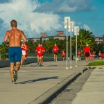 One of the many marathon events held in Key West each year. Here, runners are making their way up and down South Roosevelt Blvd put on by Key West High School.