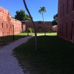 The courtyard of the East Martello Fort and Museum.