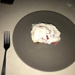 The signature dessert at Seven Fish, strawberry whipped cream pie. 