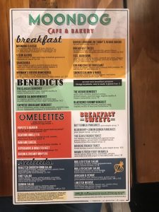 menu at moondog cafe