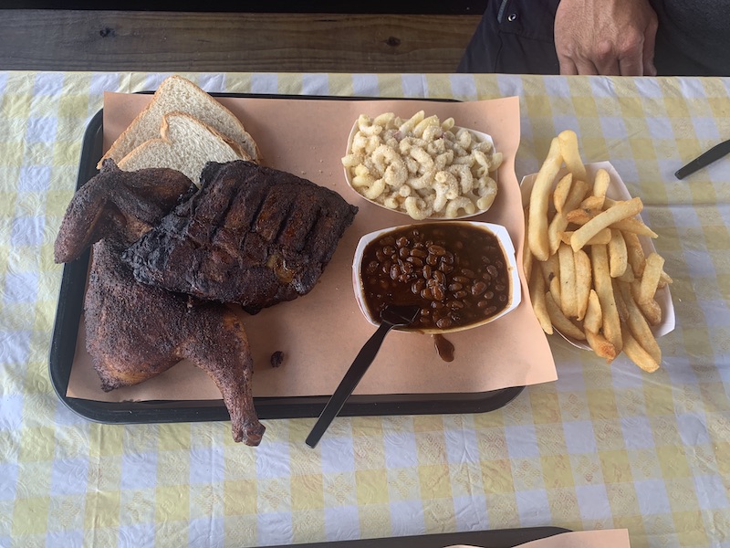 smoked BBQ Key West chicken and ribs