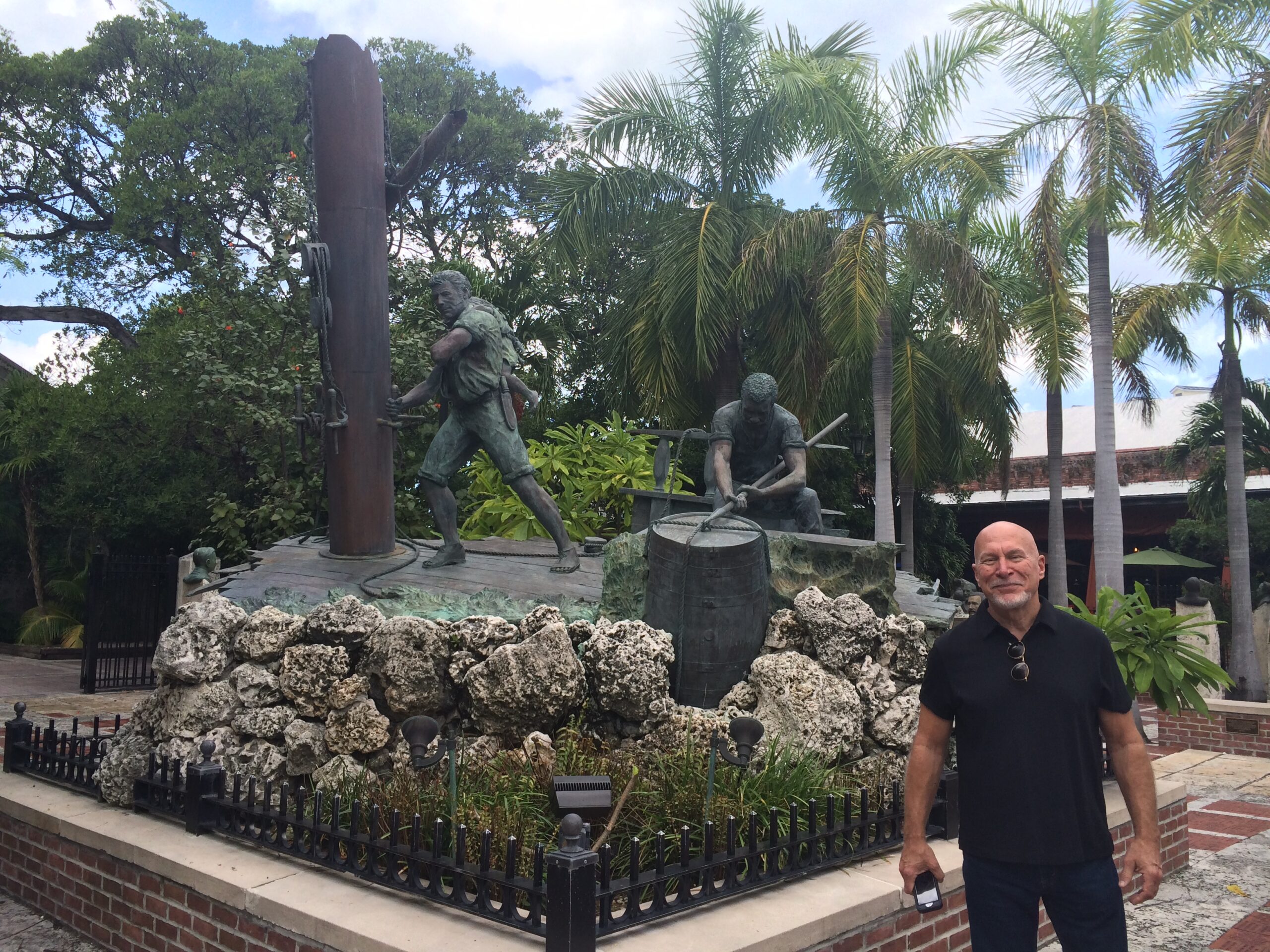 The Wreckers statue at the Key West Memorial Sculpture Garden at Mallory Square