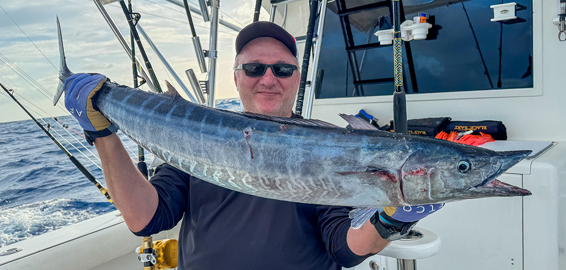 Split or shared fishing charters Key West with a big Wahoo