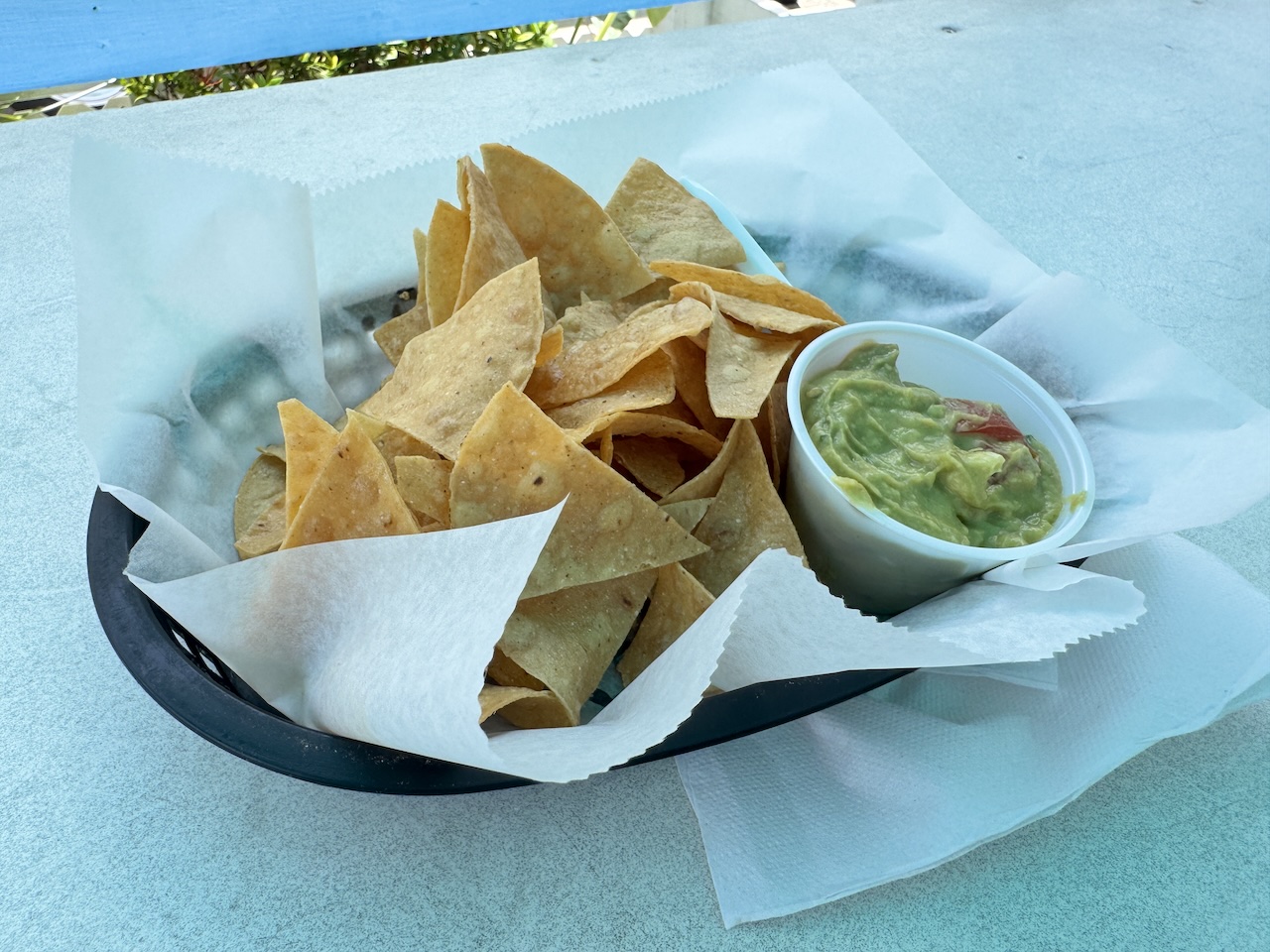 Pescado Chips and Guacamole
