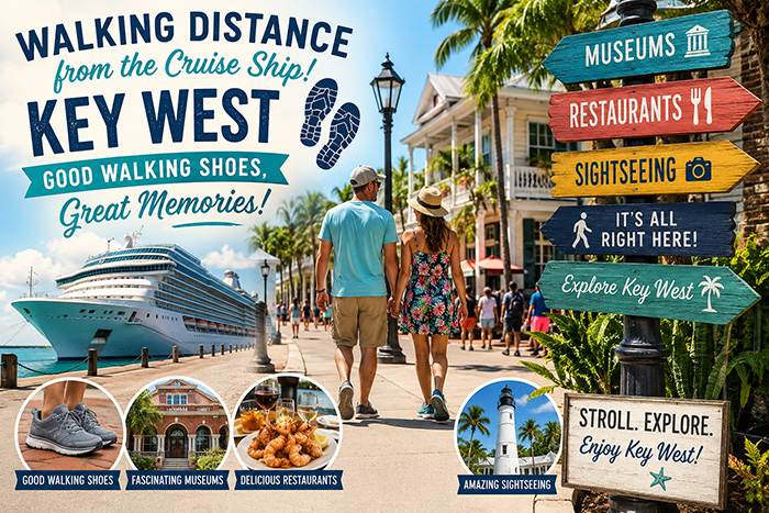 Key West on a cruise ship walking distance