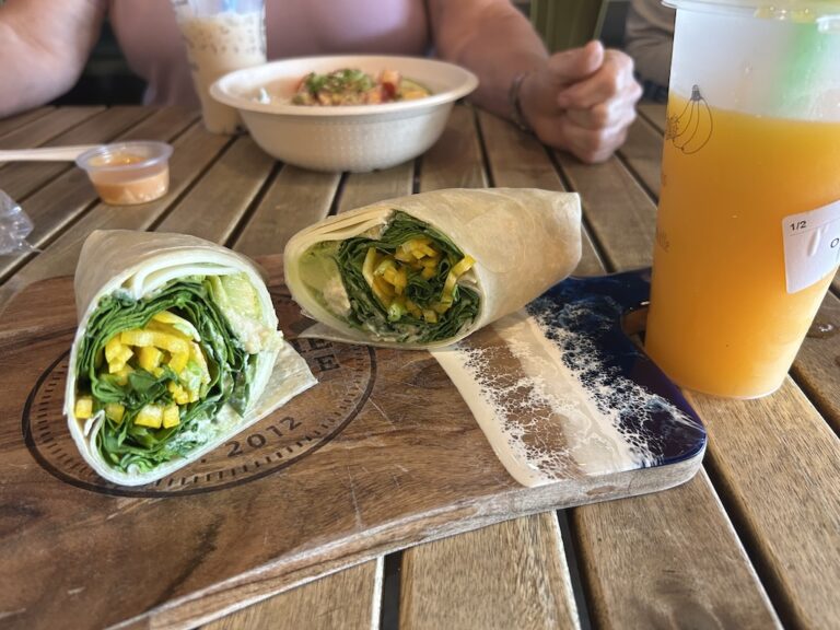 A wrap from smoothie shuttle in Key West
